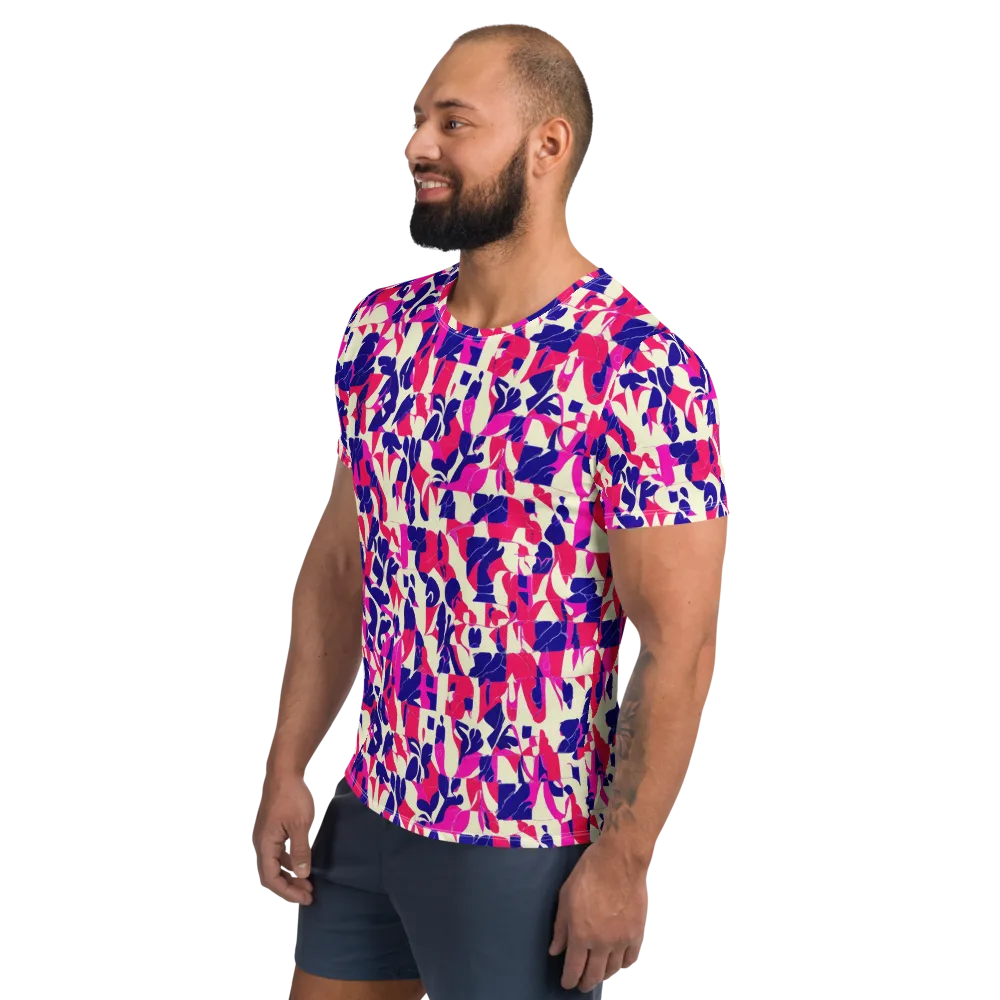 Midnight Fuchsia on Men's Athletic T-Shirt — Left