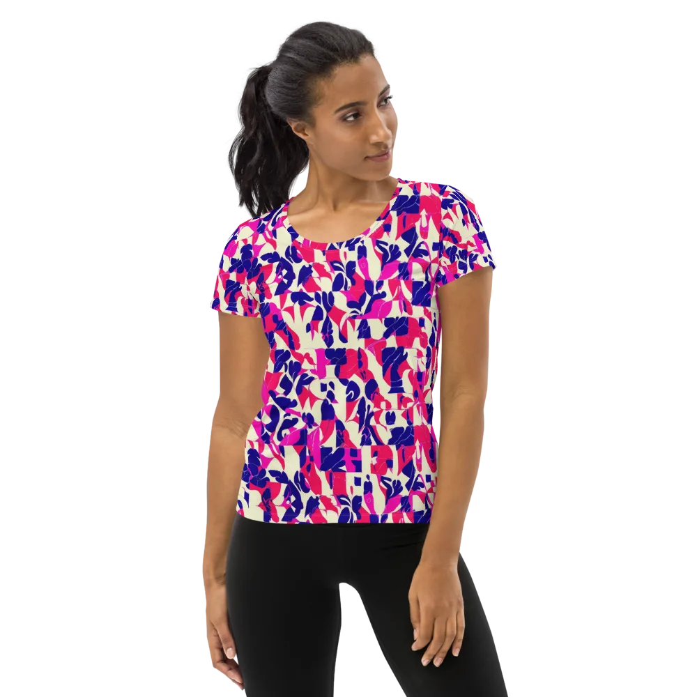 Midnight Fuchsia on Women's Athletic T-Shirt — Front