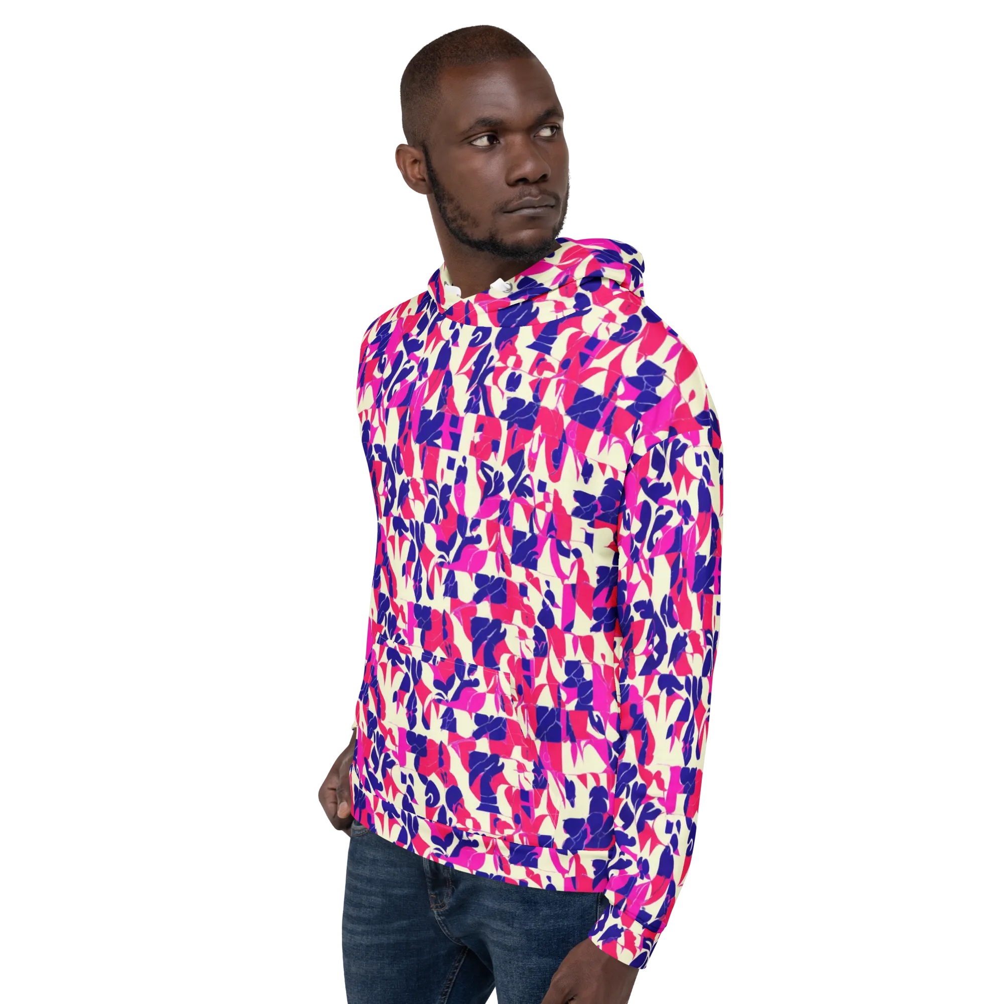 Midnight Fuchsia on Hoodie — Left