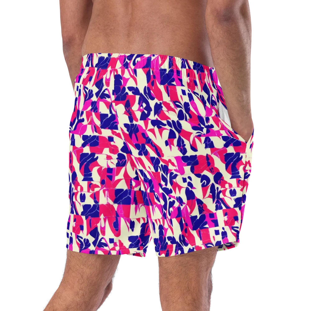 Midnight Fuchsia on Swim Trunks — Right Back