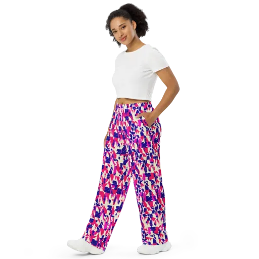 Midnight Fuchsia on a Wide-Leg Pants