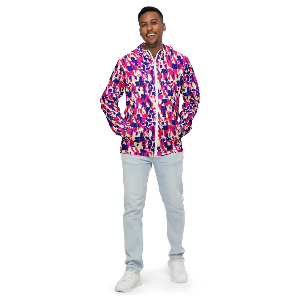 Midnight Fuchsia on Men's Windbreaker — Front