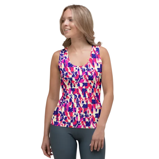 Midnight Fuchsia on a Women's Tank Top