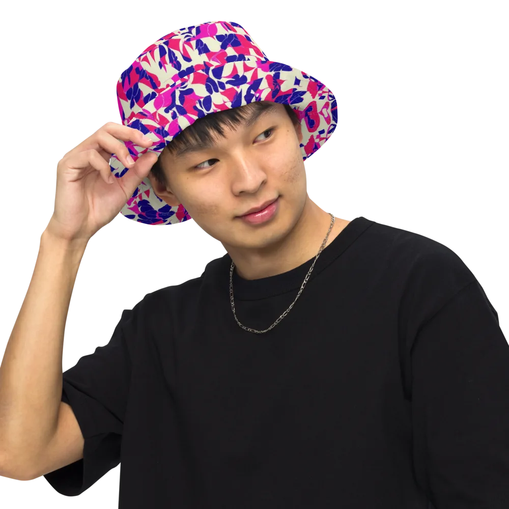 Midnight Fuchsia on Reversible Bucket Hat — Front Inside