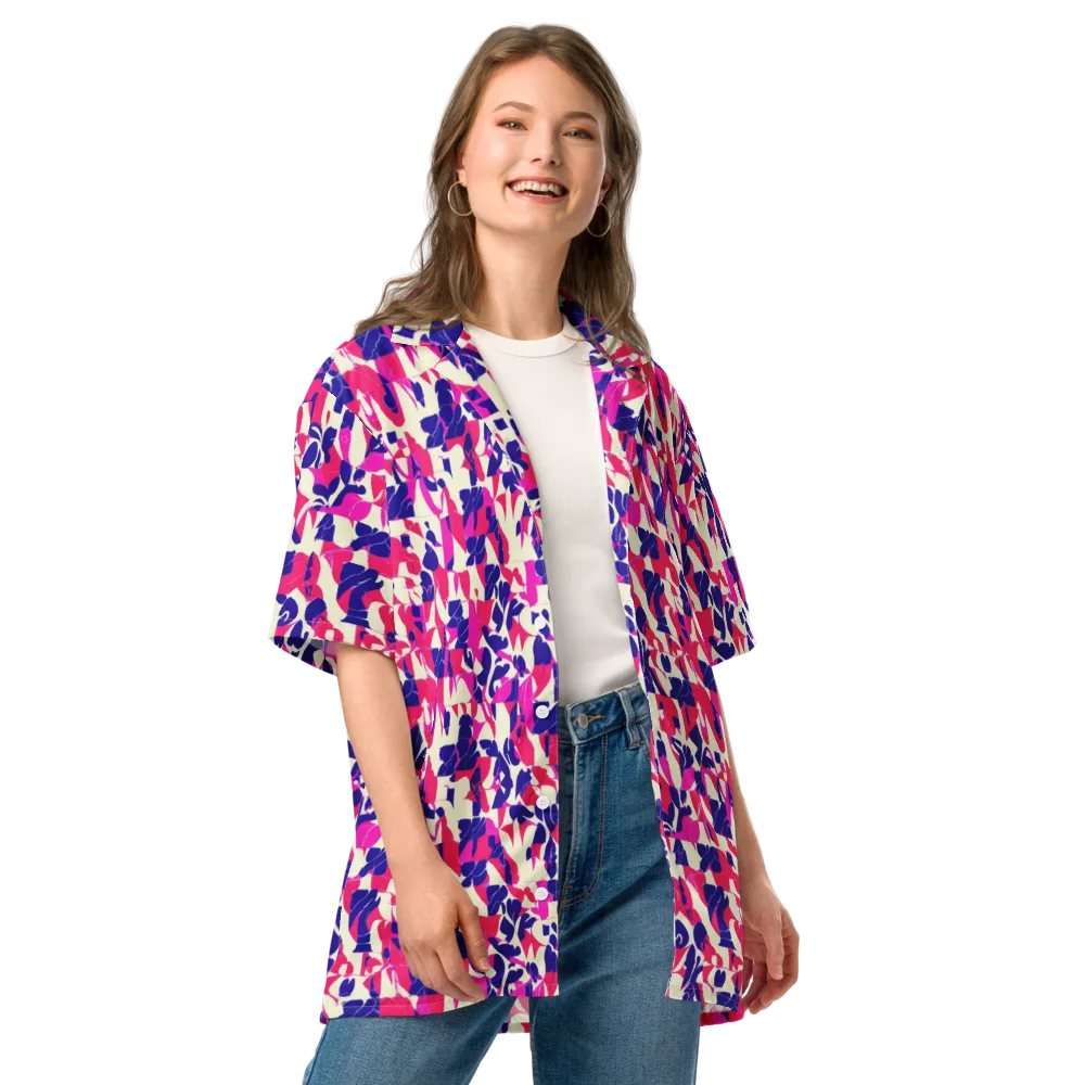 Midnight Fuchsia on Button Shirt — Front