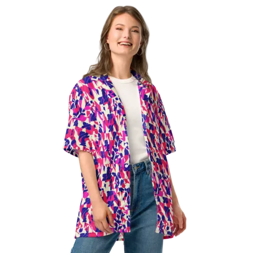 Midnight Fuchsia on a Button Shirt