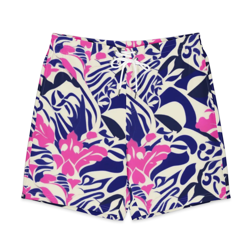 Neon Garden Rhapsody on Men's Board Shorts — Front