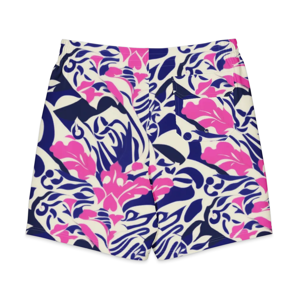 Neon Garden Rhapsody on Men's Board Shorts — Back