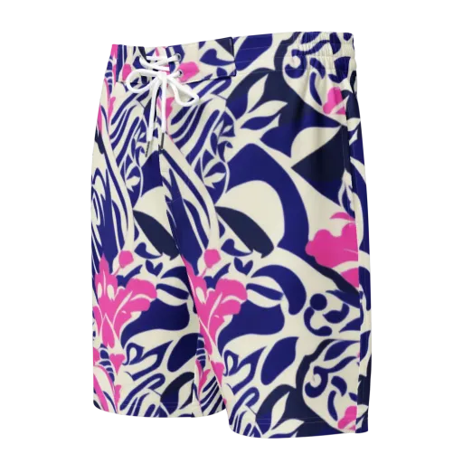 Neon Garden Rhapsody on a Men's Board Shorts
