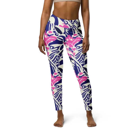 Neon Garden Rhapsody on a Yoga Leggings
