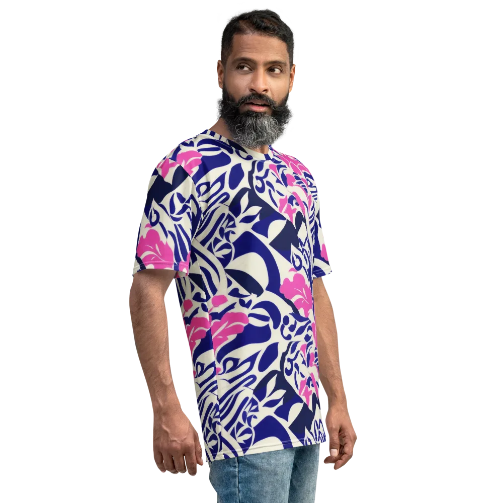 Neon Garden Rhapsody on Men's Crew Neck T-Shirt — Right