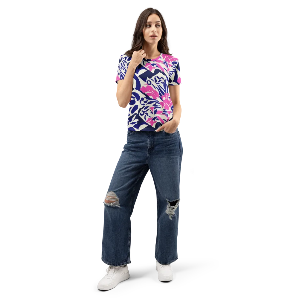 Neon Garden Rhapsody on Women's Crew Neck T-Shirt — Front