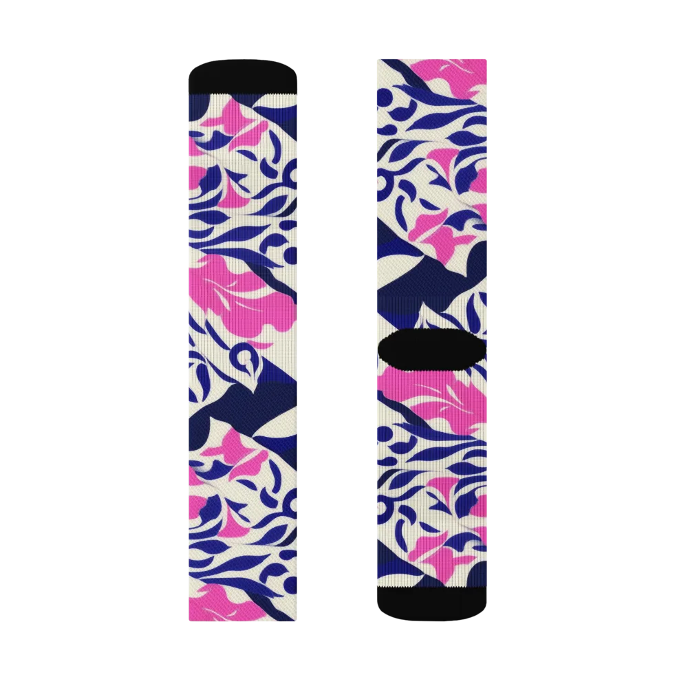 Neon Garden Rhapsody on Socks — Left Sock