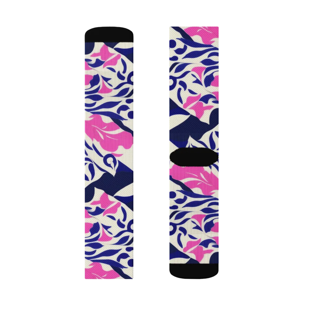 Neon Garden Rhapsody on Socks — Right Sock