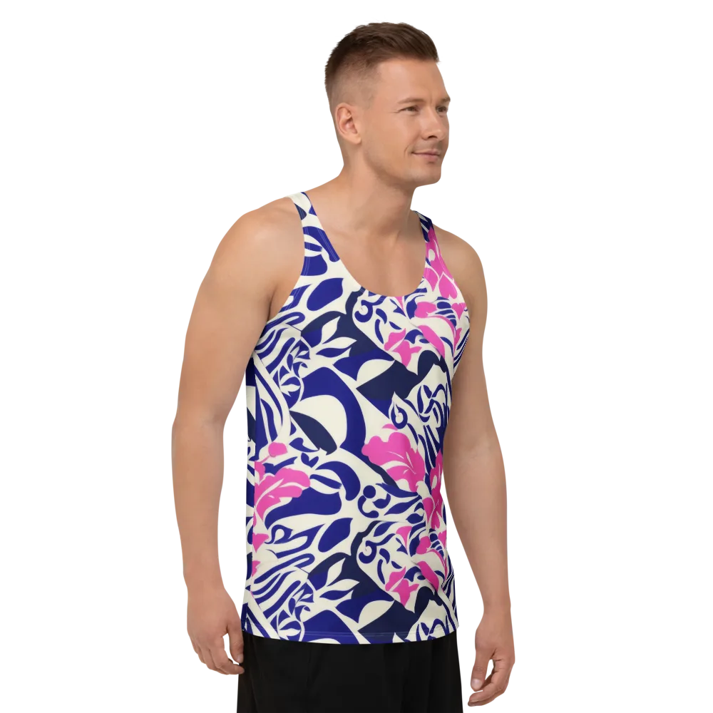 Neon Garden Rhapsody on Men's Tank Top — Right Front