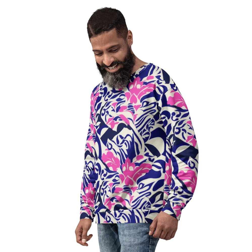 Neon Garden Rhapsody on Sweatshirt — Left Front