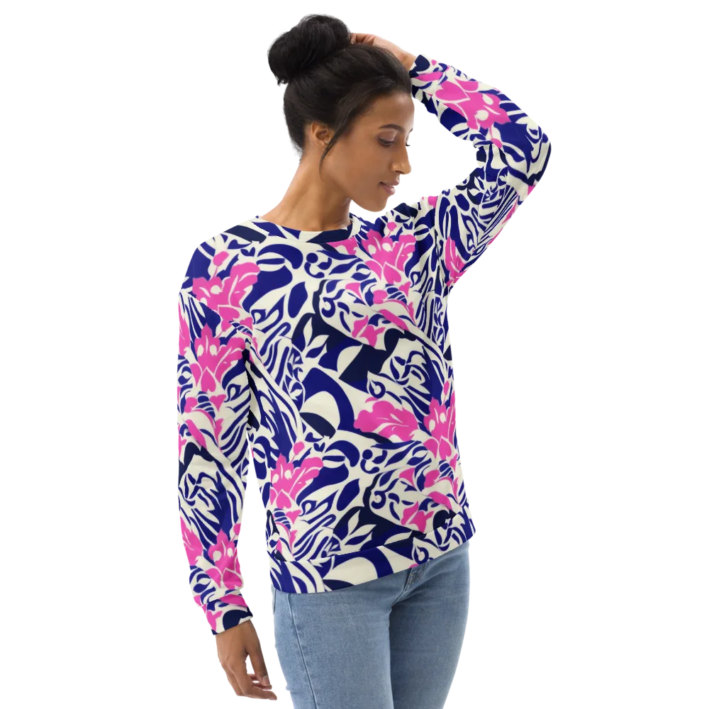 Neon Garden Rhapsody on Sweatshirt — Right Front