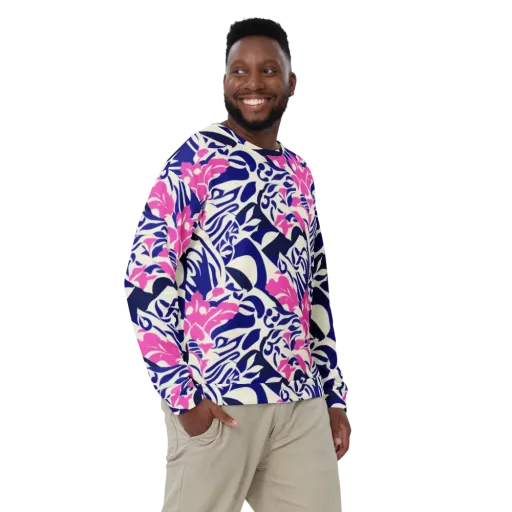 Neon Garden Rhapsody on a Sweatshirt