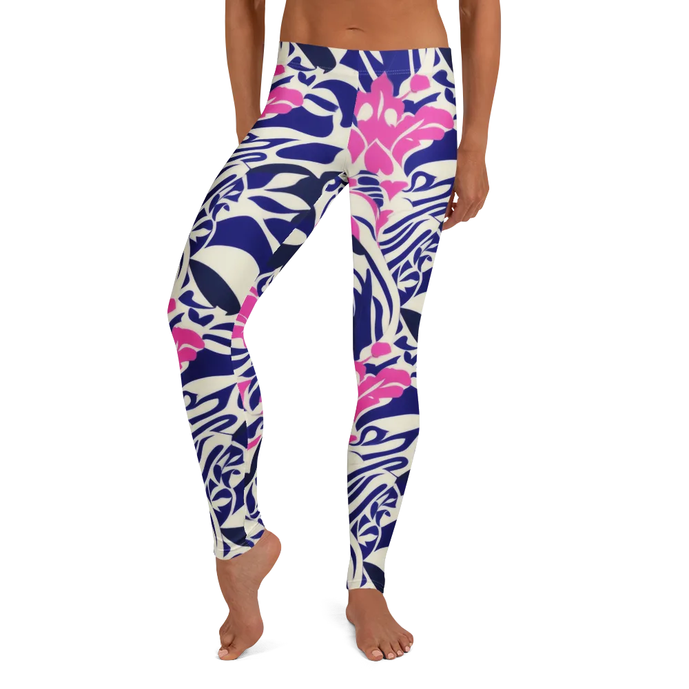 Neon Garden Rhapsody on Leggings — Front