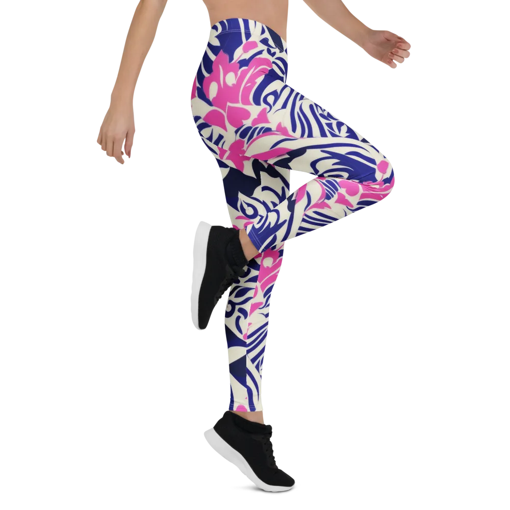 Neon Garden Rhapsody on Leggings — Right