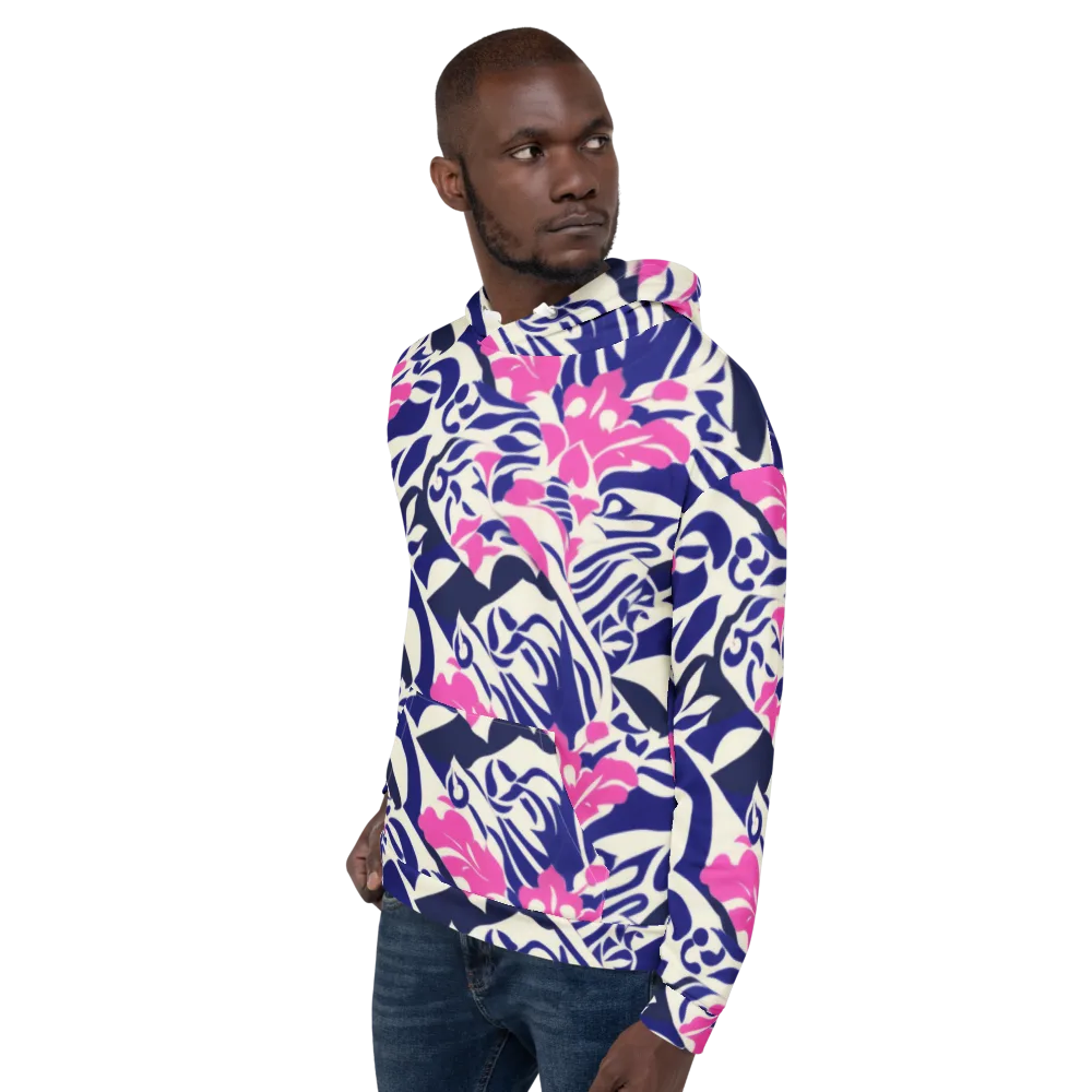 Neon Garden Rhapsody on Hoodie — Left