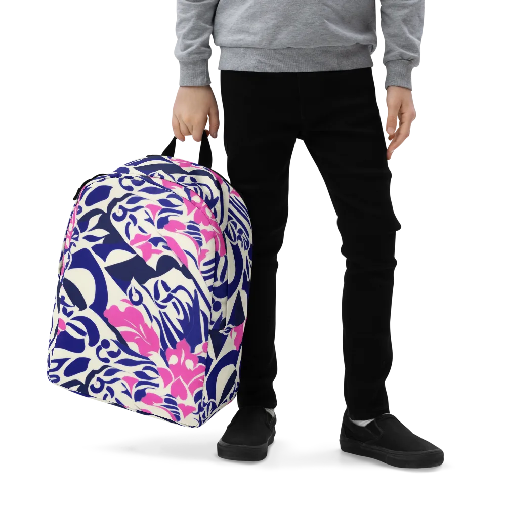 Neon Garden Rhapsody on Minimalist Backpack — Zoomed-in