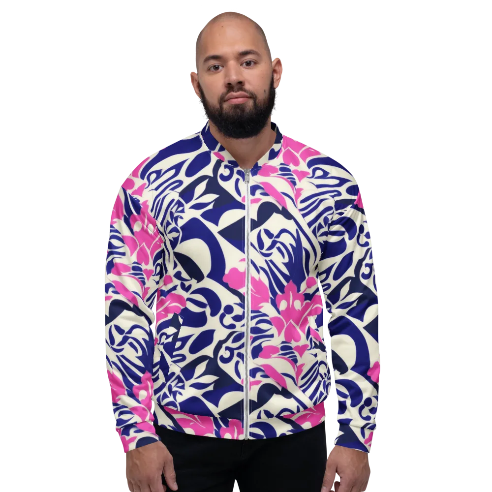 Neon Garden Rhapsody on Bomber Jacket — Front