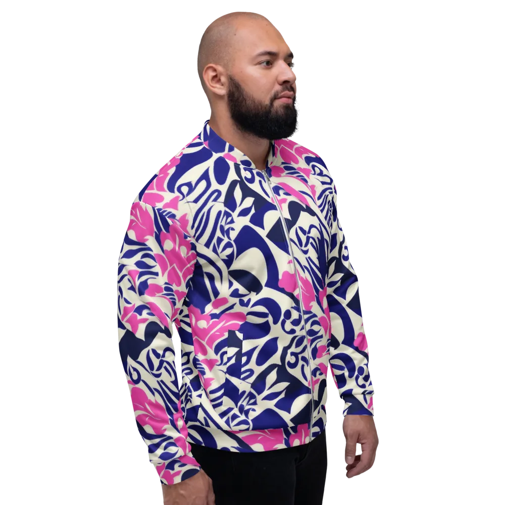Neon Garden Rhapsody on Bomber Jacket — Right