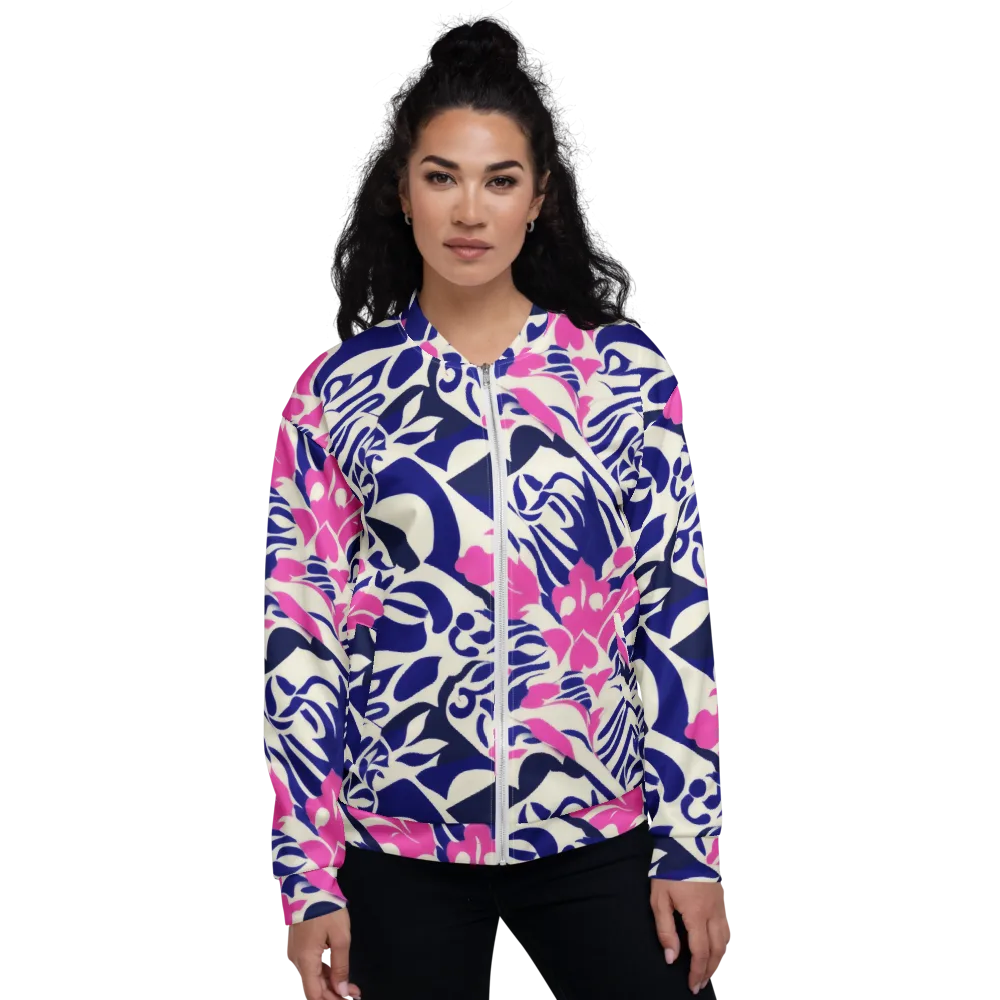 Neon Garden Rhapsody on Bomber Jacket — Front