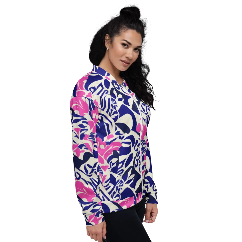 Neon Garden Rhapsody on Bomber Jacket — Right