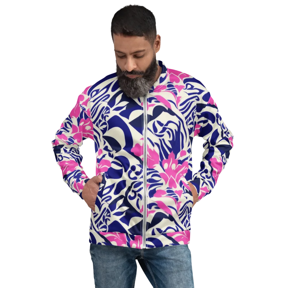 Neon Garden Rhapsody on Bomber Jacket — Front