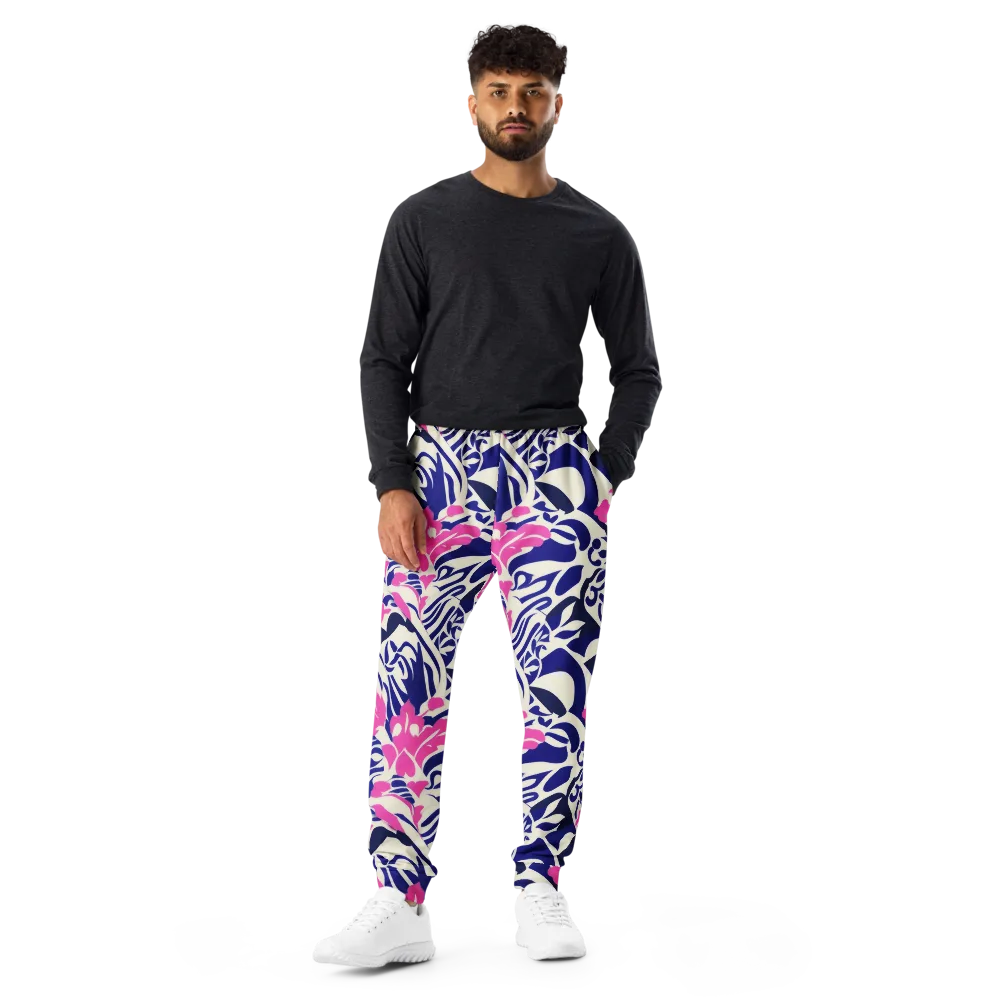 Neon Garden Rhapsody on Men's Joggers — Front