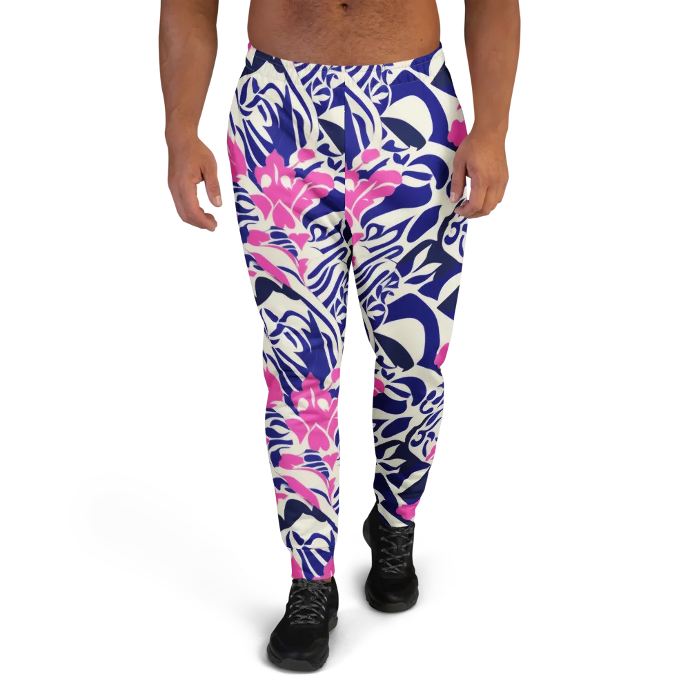 Neon Garden Rhapsody on Men's Joggers — Front