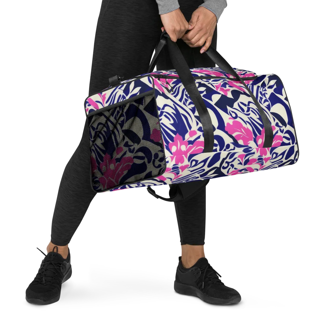 Neon Garden Rhapsody on Duffle Bag — Right Front