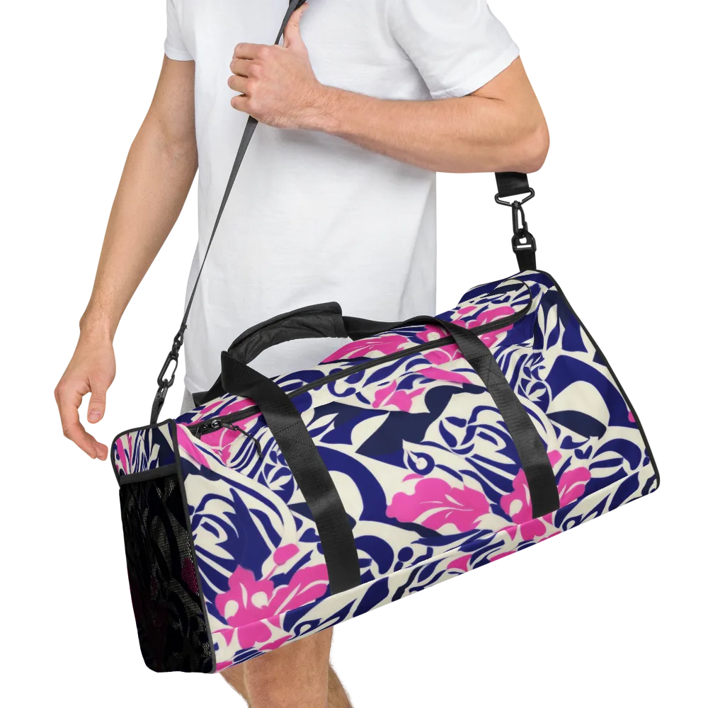 Neon Garden Rhapsody on Duffle Bag — Right Front