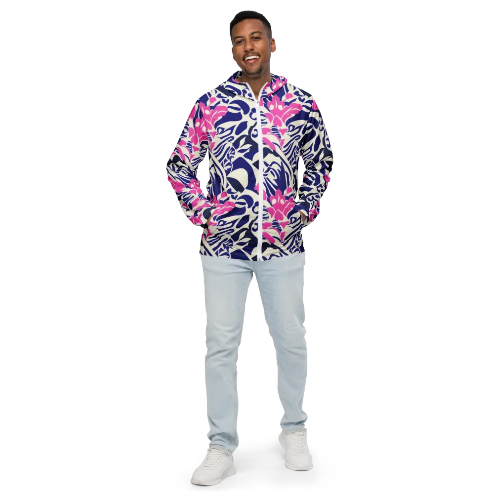Neon Garden Rhapsody on Men's Windbreaker — Front