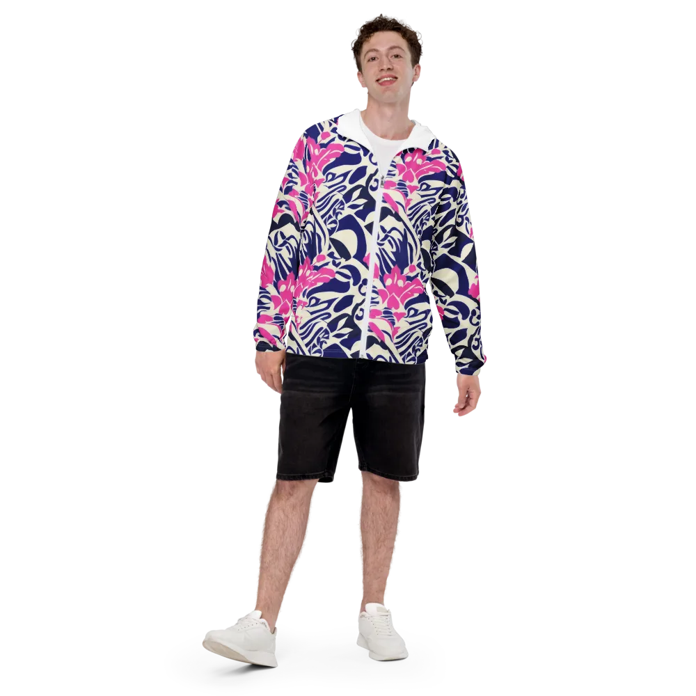 Neon Garden Rhapsody on Men's Windbreaker — Front