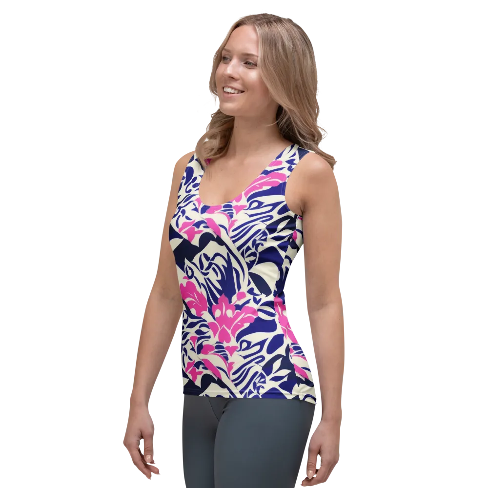 Neon Garden Rhapsody on Women's Tank Top — Left Front