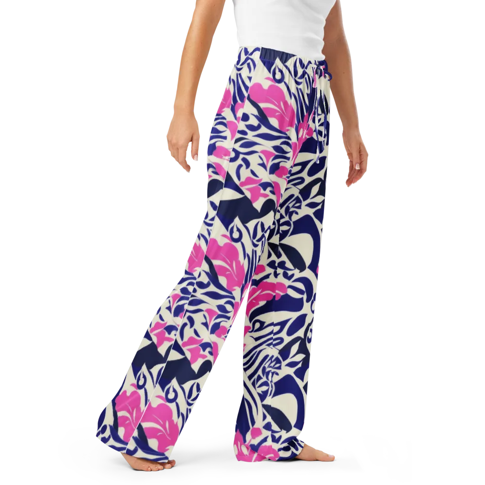 Neon Garden Rhapsody on Women's Pajama Pants — Right Front