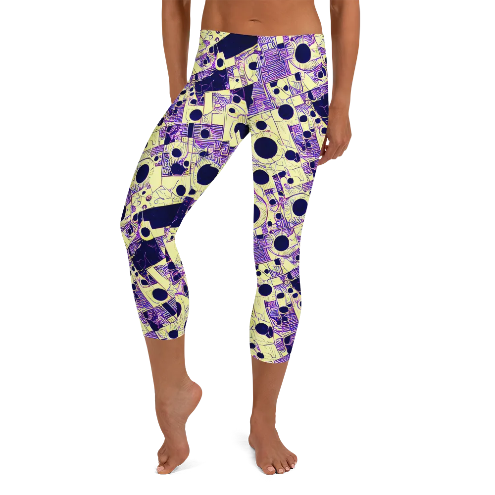 Solar Blueprint on Capri Leggings — Front