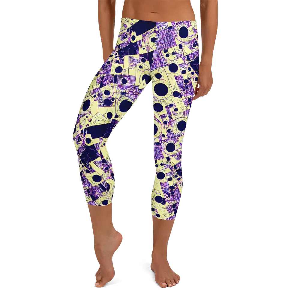 Solar Blueprint on Capri Leggings — Front