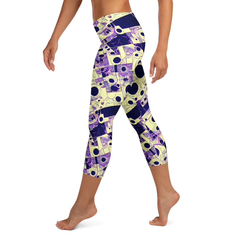 Solar Blueprint on Capri Leggings — Left