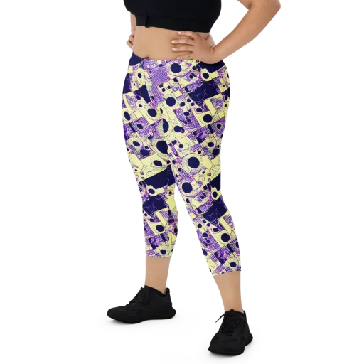 Solar Blueprint on a Capri Leggings