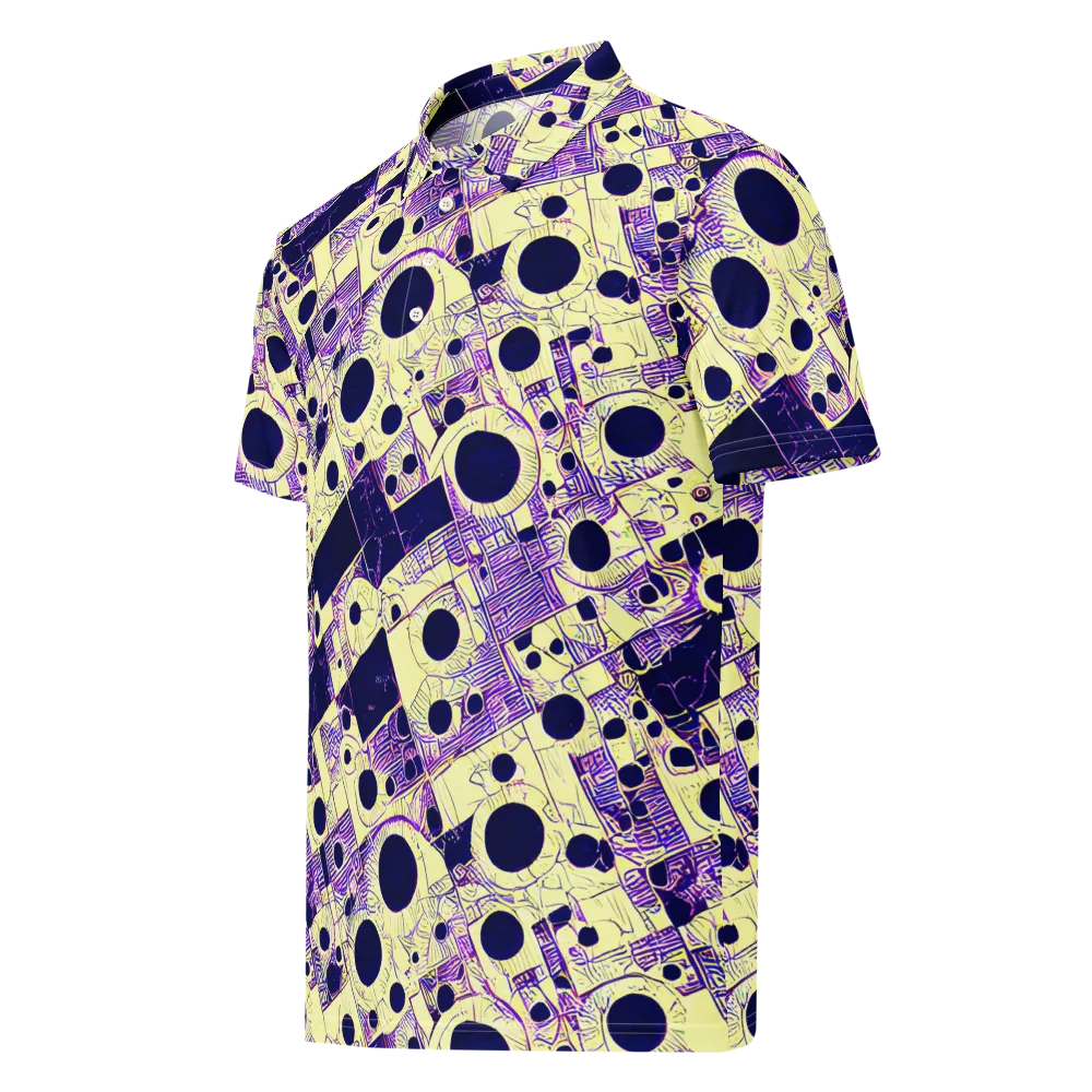 Solar Blueprint on Men's Slim Fit Polo Shirt — Left Front