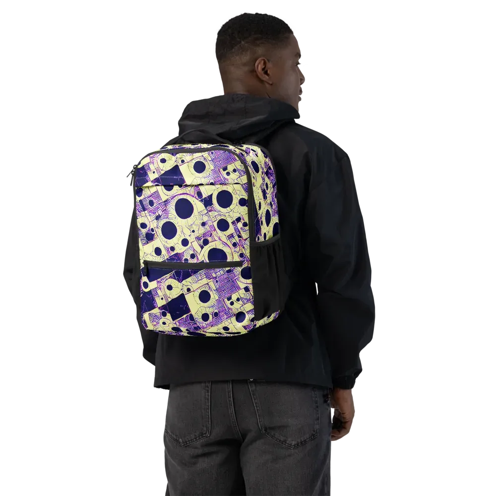 Solar Blueprint on Utility Backpack — Back