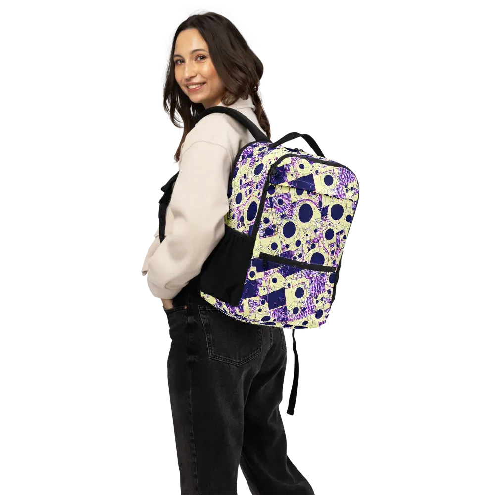 Solar Blueprint on Utility Backpack — Back