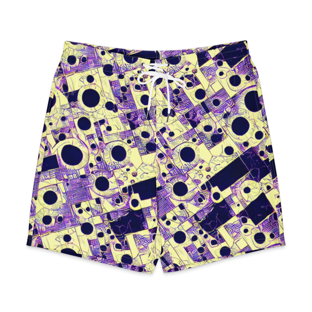 Solar Blueprint on Men's Board Shorts — Front
