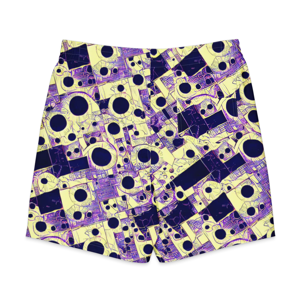 Solar Blueprint on Men's Board Shorts — Back