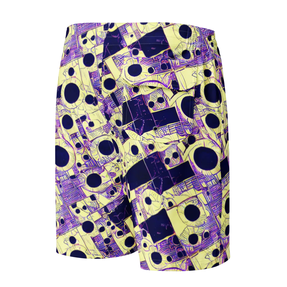 Solar Blueprint on Men's Board Shorts — Back