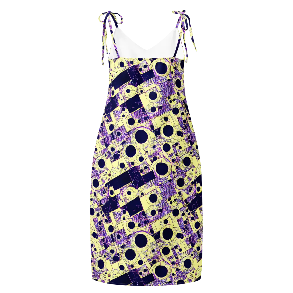 Solar Blueprint on Slip Dress — Back